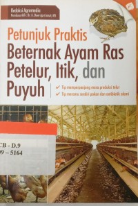 Image of Petunjuk praktis beternak ayam ras petelur, itik dan puyuh/